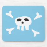 Cartoon pirate skull and crossbones mousepad