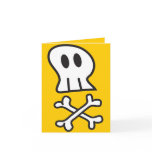 Cartoon Pirate Skulls & Bones Halloween Note Card