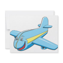 Cartoon plane personalized invite