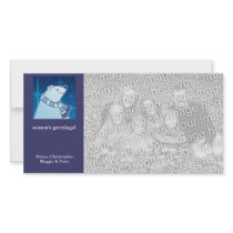 Cartoon Polar Bear Holiday Photo Cards