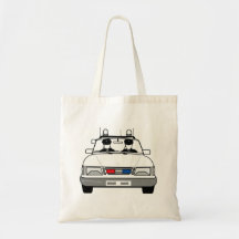 Cartoon Police Car Tote Bags