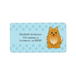 Cartoon Pomeranian Puppy Custom Address Labels