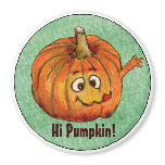 Cartoon Pumpkin Round Personalized Magnet