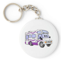 Cartoon Purple Camper Keychains