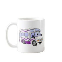 Cartoon Purple Camper Mugs