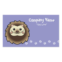 Cartoon Pygmy Hedgehog Business Card Template