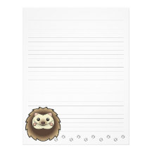 Cartoon Pygmy Hedgehog Custom Letterhead