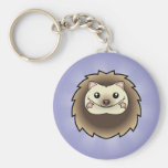 Cartoon Pygmy Hedgehog Keychains