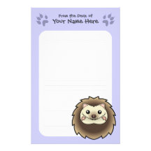 Cartoon Pygmy Hedgehog Stationery