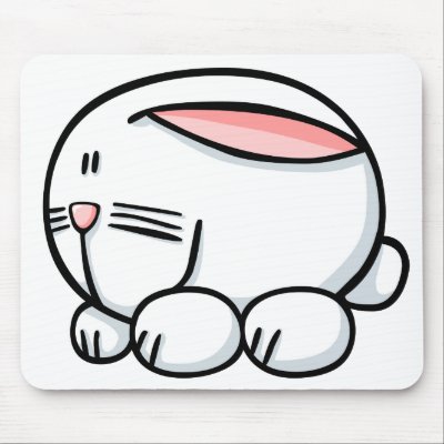 Cartoon Rabbit Mouse Mats by RandomGames