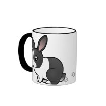 Cartoon Rabbit (uppy ear smooth hair) Mugs
