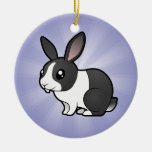 Cartoon Rabbit (uppy ear smooth hair) Christmas Ornament