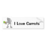 Cartoon Rabbit With Carrot Bumper Stickers