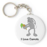 Cartoon Rabbit With Carrot Key Chains