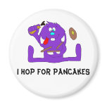 Cartoon Rabbit With Pancakes magnets