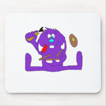 Cartoon Rabbit With Pancakes Mouse Pad