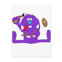 Cartoon Rabbit With Pancakes Postcards