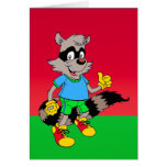 Cartoon Raccoon Card