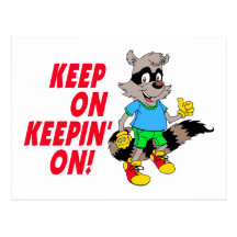 Cartoon Raccoon Postcard