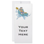 cartoon rafting grahic design rack card template