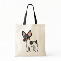 Cartoon Rat Terrier / Toy Fox Terrier Canvas Bag