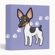 Cartoon Rat Terrier / Toy Fox Terrier Binders