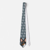 Cartoon Rat Terrier / Toy Fox Terrier Neck Tie