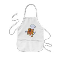 Cartoon recipe book apron