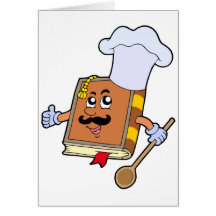 Cartoon recipe book cards
