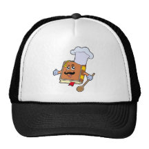 Cartoon recipe book trucker hat