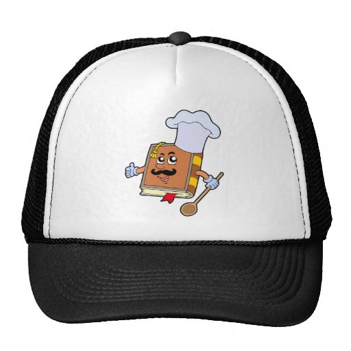 Cartoon recipe book trucker hat