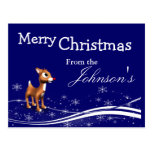 Cartoon Reindeer Christmas Greeting Postcards