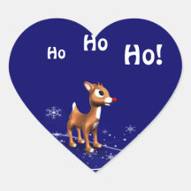 Cartoon Reindeer Christmas Sticker