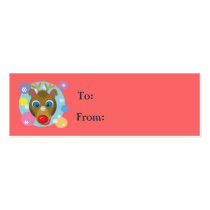 Cartoon Reindeer Gift Tags