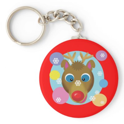 Cartoon Reindeer Keychain by wingedturtle