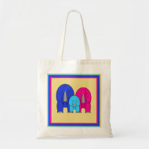 Cartoon Rhino Family Bag
