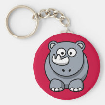Cartoon Rhino Keychains