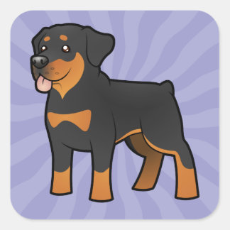 Cartoon Rottweiler Stickers, Cartoon Rottweiler Custom Sticker Designs