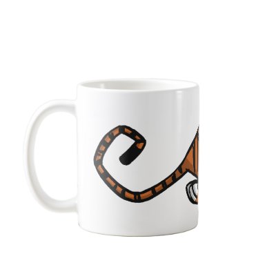 Cartoon Running Tiger mug by Lioness_Graphics