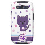 Cartoon Samsung galaxy case with Cat & Polkadots