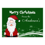 Cartoon Santa Christmas Greeting Card Custom Invitation