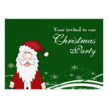 Cartoon Santa Christmas Party Invite