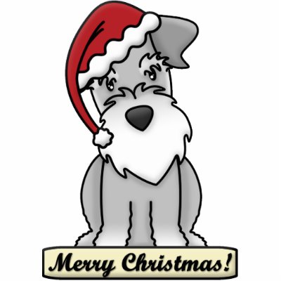 Cartoon Schnauzer Christmas Ornament Photo Sculptures by MenagerieMayhem