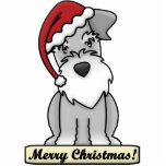 Cartoon Schnauzer Christmas Ornament photo sculptures