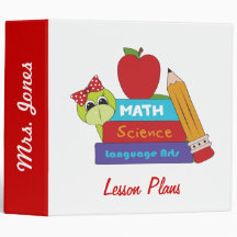 Cartoon School Books School Binder