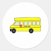 Cartoon School Bus Stickers