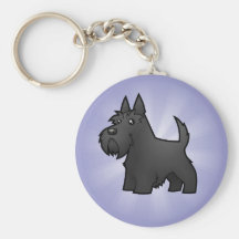 Cartoon Scottish Terrier Key Chain