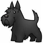 Cartoon Scottish Terrier photo sculptures