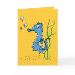 Cartoon Seahorse Cute Greeting Cards