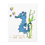 Cartoon Seahorse Cute Postcards
